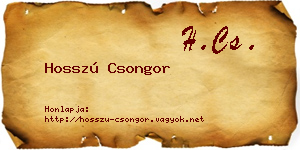Hosszú Csongor névjegykártya