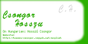 csongor hosszu business card
